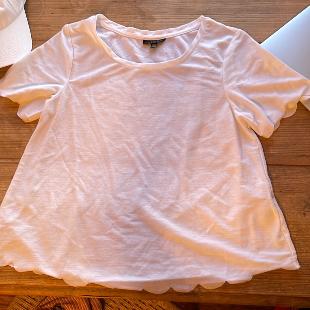 Topshop scallop tee